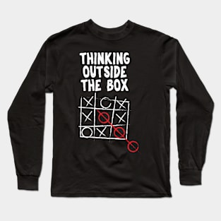 Think Outside The Box print Neurodiversity Long Sleeve T-Shirt